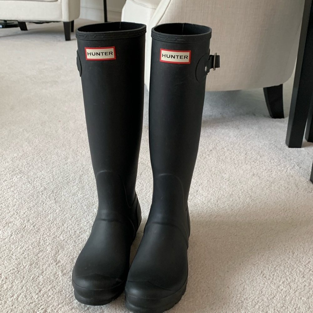Hunter boots Tall, black, women’s size EU38 / US 7